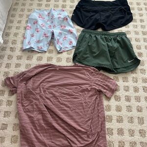 Bundle of women’s athletic clothing